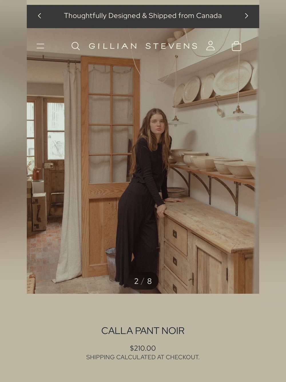 Gillian Stevens Calla pointelle pant noir